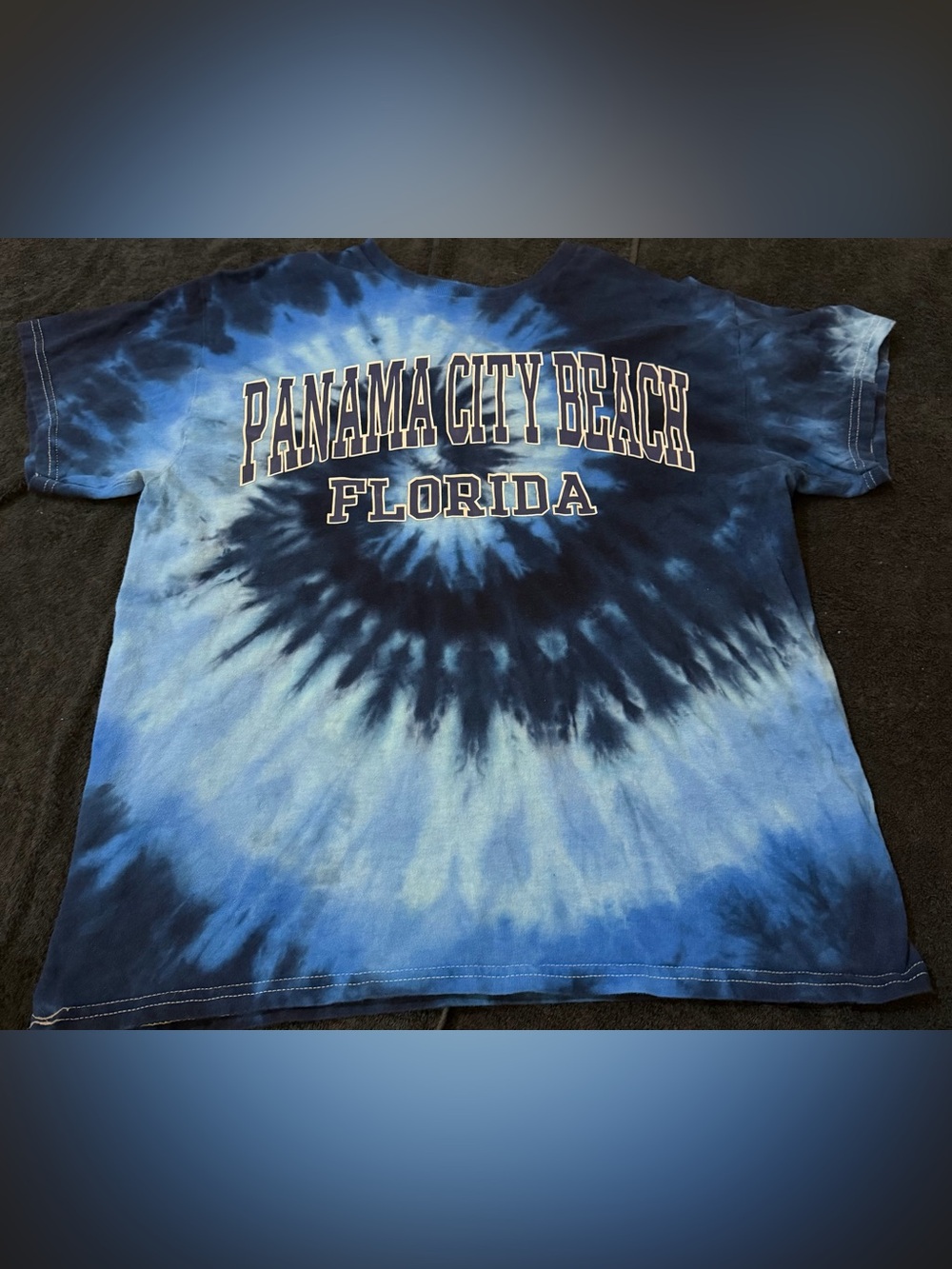 Panama City Beach Florida Tie-Dye Crewneck T-Shirt - Blue